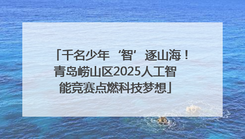 千名少年‘智’逐山海！青岛崂山区2025人工智能竞赛点燃科技梦想
