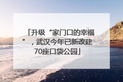 升级“家门口的幸福”，武汉今年已新改建70座口袋公园
