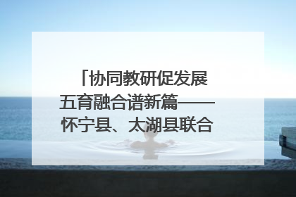 协同教研促发展 五育融合谱新篇——怀宁县、太湖县联合教研活动在月山镇中心学校成功举办