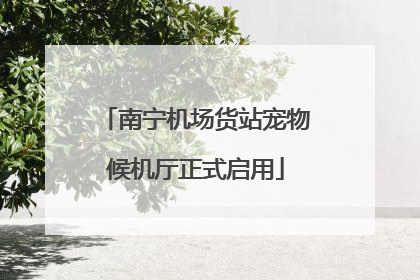 南宁机场货站宠物候机厅正式启用