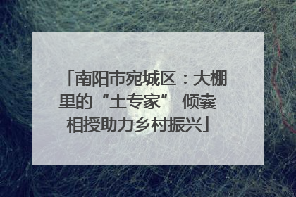 南阳市宛城区：大棚里的“土专家” 倾囊相授助力乡村振兴