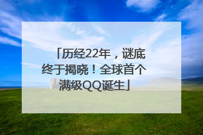 历经22年，谜底终于揭晓！全球首个满级QQ诞生