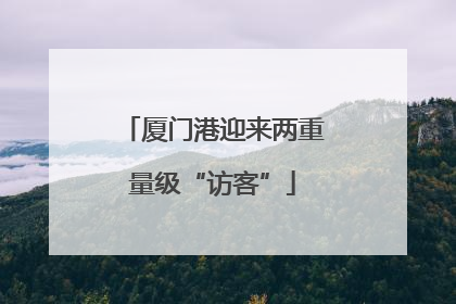 厦门港迎来两重量级“访客”