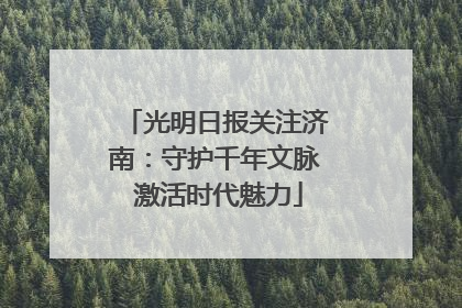 光明日报关注济南：守护千年文脉 激活时代魅力