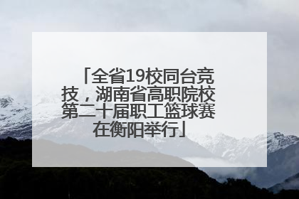 全省19校同台竞技，湖南省高职院校第二十届职工篮球赛在衡阳举行