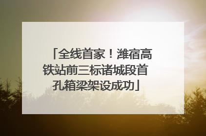 全线首家！潍宿高铁站前三标诸城段首孔箱梁架设成功