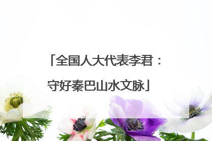 全国人大代表李君：守好秦巴山水文脉