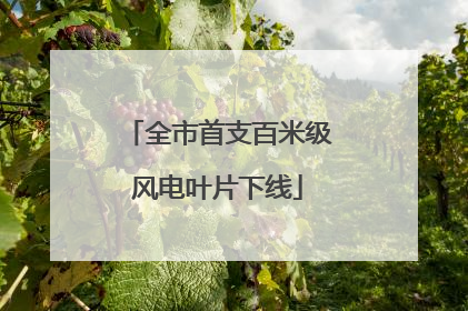 全市首支百米级风电叶片下线