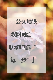 公交地铁双网融合 联动护航“每一步”