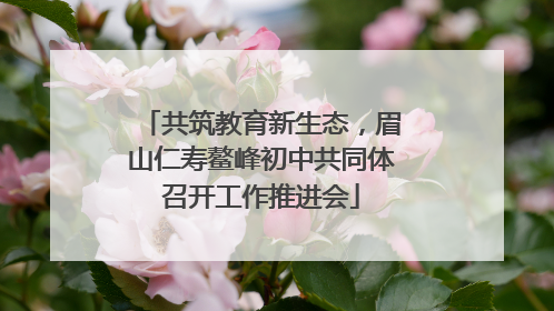 共筑教育新生态，眉山仁寿鳌峰初中共同体召开工作推进会