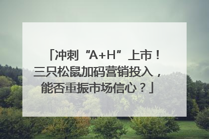 冲刺“A+H”上市！三只松鼠加码营销投入，能否重振市场信心？