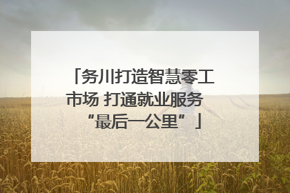 务川打造智慧零工市场 打通就业服务“最后一公里”