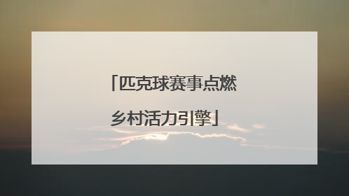 匹克球赛事点燃乡村活力引擎