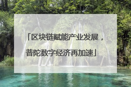 区块链赋能产业发展，普陀数字经济再加速