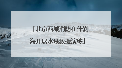 北京西城消防在什刹海开展水域救援演练