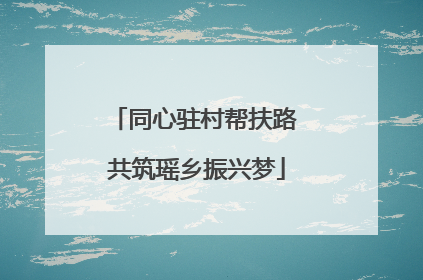 同心驻村帮扶路 共筑瑶乡振兴梦