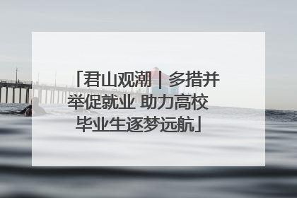 君山观潮｜多措并举促就业 助力高校毕业生逐梦远航