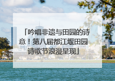 吟唱非遗与田园的诗意！第八届都江堰田园诗歌节浪漫呈现