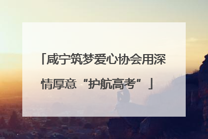 咸宁筑梦爱心协会用深情厚意“护航高考”