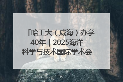 哈工大（威海）办学40年｜2025海洋科学与技术国际学术会议在威海召开