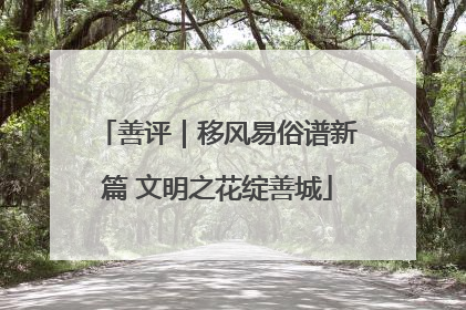 善评｜移风易俗谱新篇 文明之花绽善城