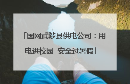 国网武陟县供电公司：用电进校园  安全过暑假