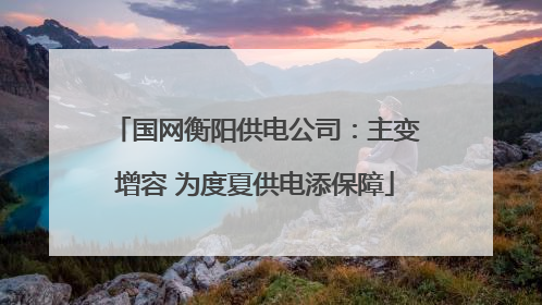 国网衡阳供电公司：主变增容 为度夏供电添保障