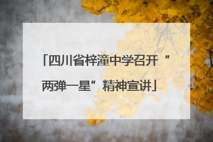 四川省梓潼中学召开“两弹一星”精神宣讲