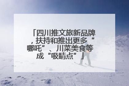 四川推文旅新品牌，扶持和推出更多“哪吒”、川菜美食等成“吸睛点”
