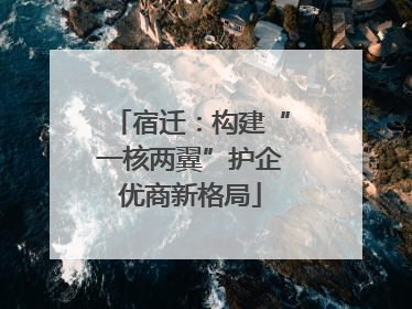 宿迁：构建“一核两翼”护企优商新格局