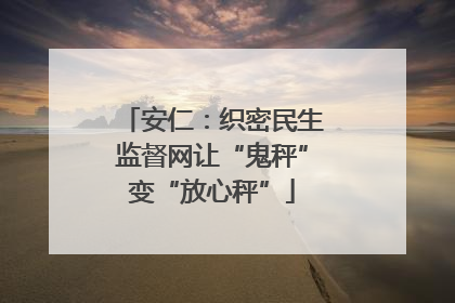 安仁：织密民生监督网让“鬼秤”变“放心秤”