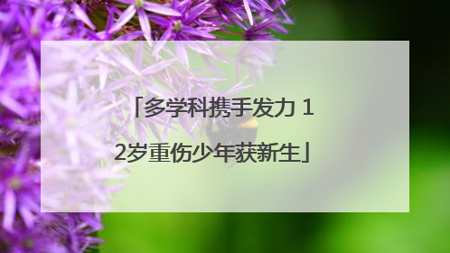 多学科携手发力 12岁重伤少年获新生