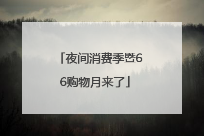 夜间消费季暨66购物月来了