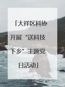 大祥区科协开展“送科技下乡”主题党日活动