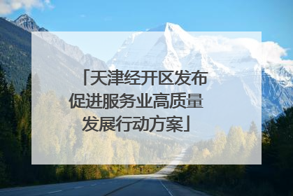 天津经开区发布促进服务业高质量发展行动方案