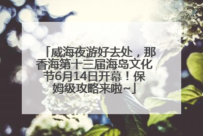 威海夜游好去处，那香海第十三届海岛文化节6月14日开幕！保姆级攻略来啦~