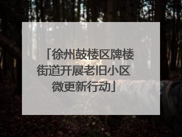 徐州鼓楼区牌楼街道开展老旧小区微更新行动