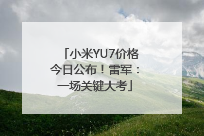 小米YU7价格今日公布！雷军：一场关键大考