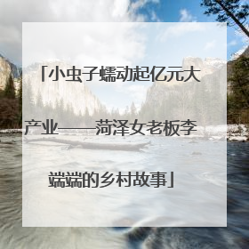 小虫子蠕动起亿元大产业——菏泽女老板李端端的乡村故事