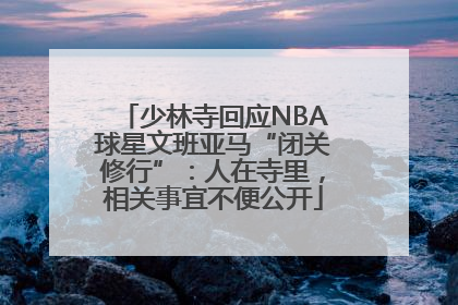 少林寺回应NBA球星文班亚马“闭关修行”：人在寺里，相关事宜不便公开