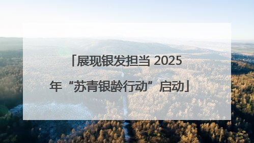 展现银发担当 2025年“苏青银龄行动”启动