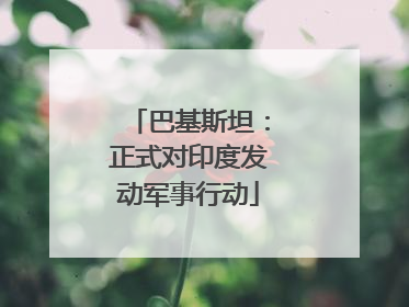 巴基斯坦：正式对印度发动军事行动