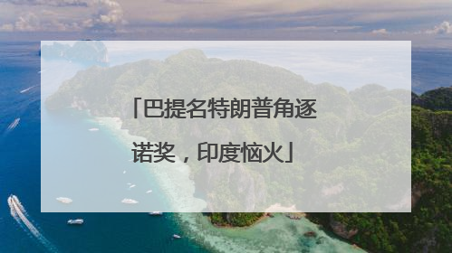 巴提名特朗普角逐诺奖，印度恼火