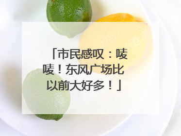 市民感叹：唛唛！东风广场比以前大好多！