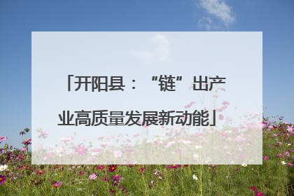 开阳县：“链”出产业高质量发展新动能