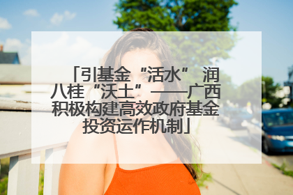 引基金“活水” 润八桂“沃土”——广西积极构建高效政府基金投资运作机制