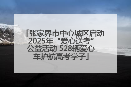 张家界市中心城区启动2025年“爱心送考”公益活动 528辆爱心车护航高考学子