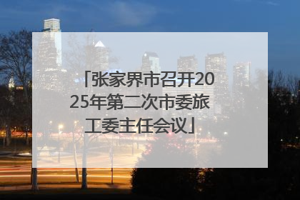 张家界市召开2025年第二次市委旅工委主任会议