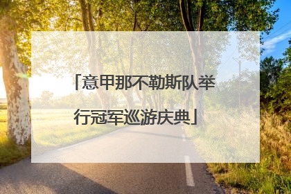 意甲那不勒斯队举行冠军巡游庆典