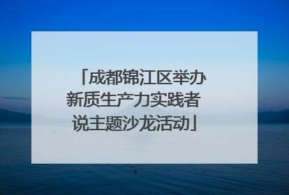 成都锦江区举办新质生产力实践者说主题沙龙活动